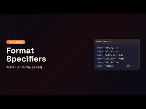 C in 100 Seconds: Same Data Different Output — Format Specifiers | Episode 3