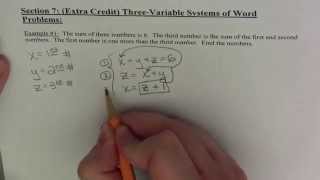 Algebra Two - Section 7, Video 1 (3x3 Word Problems #1)
