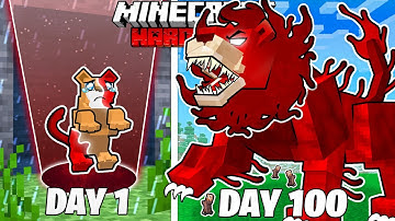 I Survived 100 Days as a BLOOD LION in HARDCORE Minecraft