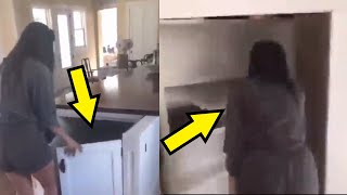 Woman Has Secret Bar In Kitchen As Big As A House!