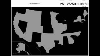 Erase the USA by state capital (No outlines or skips) #sporcle #geographyquiz #usa #usgeography