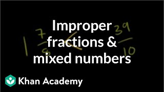 Comparing improper fractions and mixed numbers | Fractions | Pre-Algebra | Khan Academy