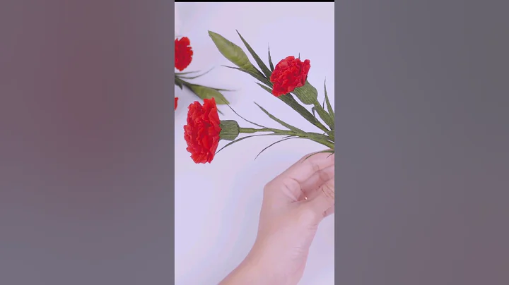How to make simple carnations with crepe paper