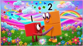 NUMBERBLOCK SATISFIYING VIDEO - NUMBERBLOCKS SAND PAINTING MOUNTAIN AURORA AMAZING SKY ASMR