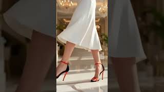 white Elegance on Heels 💙✨👠🌙#FeetFashion #HeelStyle #ElegantVibes #fblifestyle #feetphotography