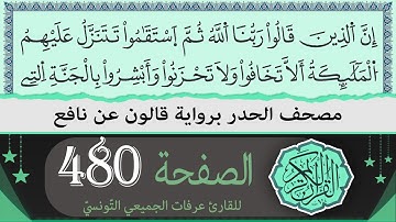 الصفحة 480 | ختمة القران الكريم حدرا برواية قالون عن نافع | القارئ عرفات الجميعي التونسي