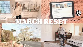PRODUCTIVE MARCH RESET ROUTINE | Clean with me, monthly goal setting & plan with me using Notion 🌷 by Jess Salemme 761 views 3 months ago 18 minutes
