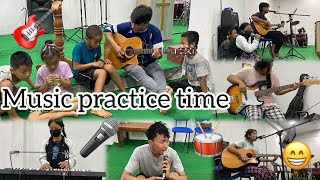 Music practice Time🎤🎸🥁||lalim Ecclesia church⛪️✝️@susmeetamagar1529 🫶🫶