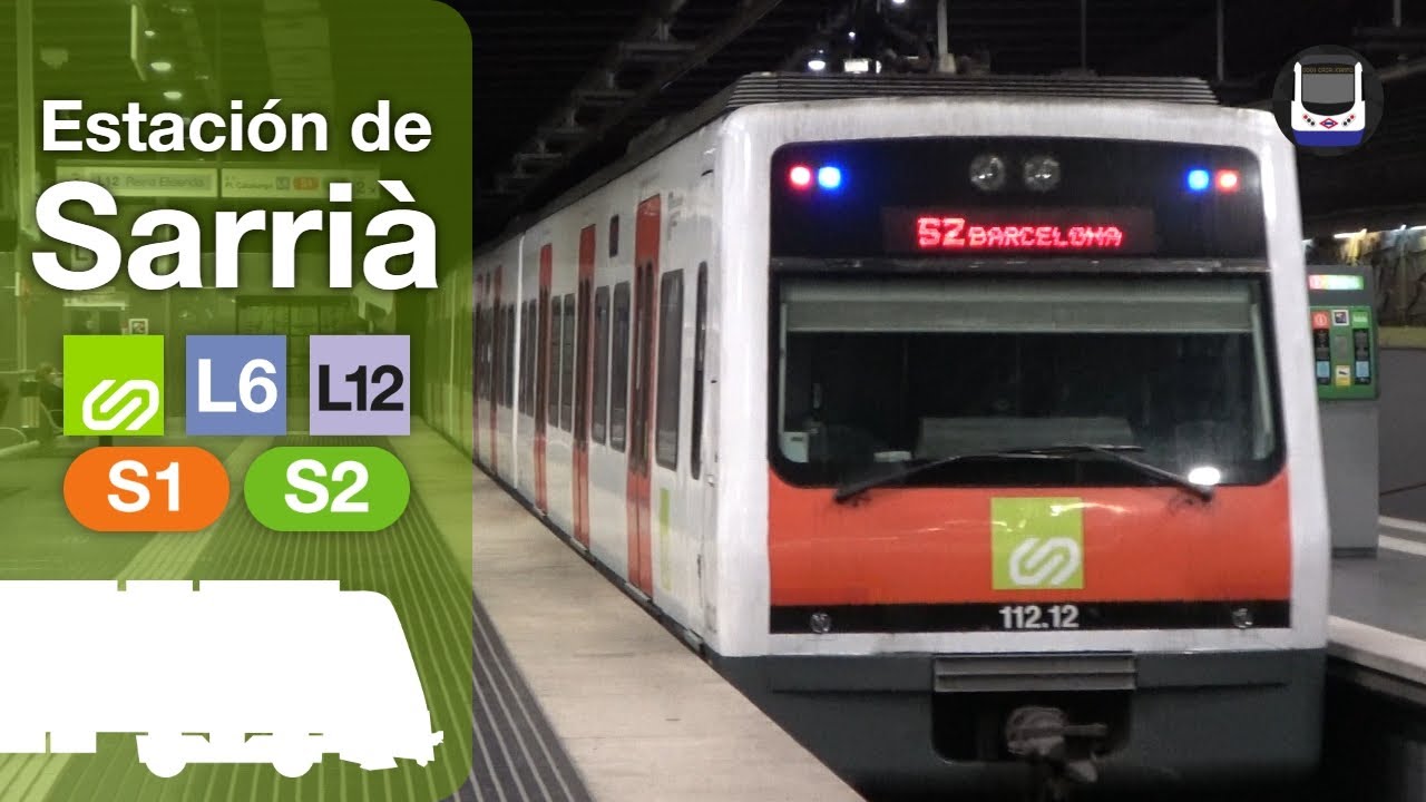 Trenes por la estación de Sarrià FGC