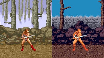 Golden Axe - 12 Versions Gameplay (HD)