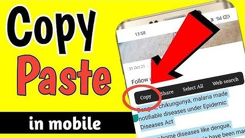 कॉपी पेस्ट कैसे करे|| copy paste kaise kare mobile se | copy paste in mobile