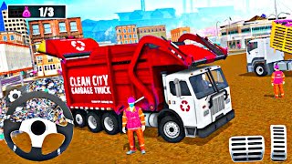Trash Dump Truck Driving Simulator 2020 - Garbage Truck Driver City Cleaner Android Gameplay screenshot 4