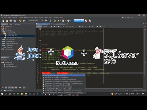 Java JDBC connect SQL Server 2019 in Netbeans IDE (Full Tutorial 2021)