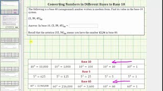 Convertir un número Base-60 a Base-10