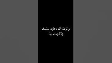 كروما لسورة يونس الآية 16 . للتواصل في صنع فيديو مثل هذا ارسل في الانستقرام في الوصف