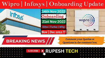 Infosys onboarding update | wipro onboarding update | Elite, Turbo & Wilp | Must Watch 🔥👍