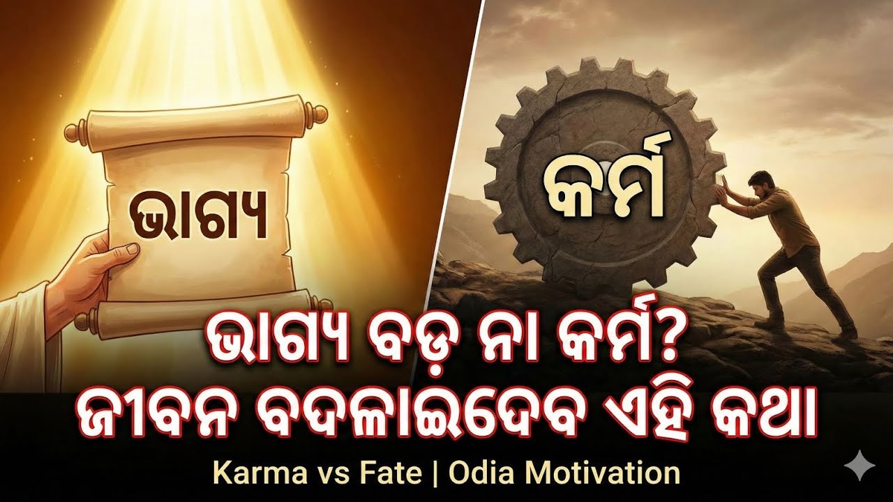 ଭାଗ୍ୟ ବଡ଼ ନା କର୍ମ? ଜୀବନ ବଦଳାଇଦେବ ଏହି କଥା | Karma vs Fate | Odia Motivation