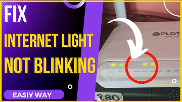 How I fix internet light not blinking