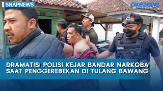 DRAMATIC! Police Chase Suspected Drug Dealer During Raid in Tulang Bawang