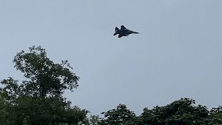 Low flying American F-15 Eagle fighter jets over Cornwall