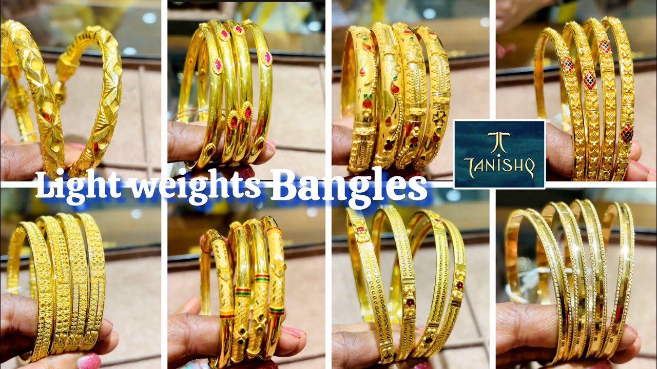 Tanishq Latest 💖Light weight Gold Bangles collection with price | tanishq 22kt gold Bangles designs