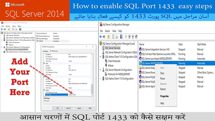 How to enable SQL port 1433 easy Steps | Enable network access in SQL Server Configuration Manager