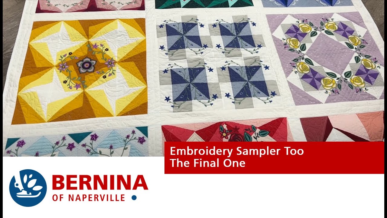 Super Embroidered Quilt＃791 Embroidery Sampler Too: The Final One - YouTube