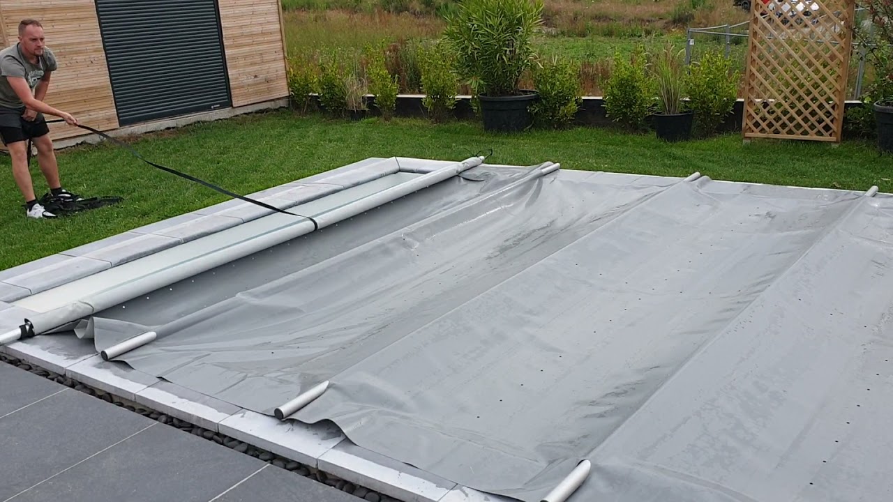 fermeture piscine bache à barres