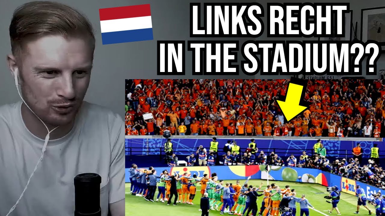 Реакция болельщиков сборной Нидерландов на победу над Турцией на ЕВРО-2024 (ссылки Recht in Stadium)