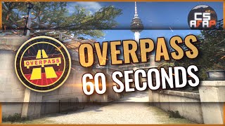 OVERPASS in 60 seconds (T-side smokes as fast as possible) | CS afap @FNScence