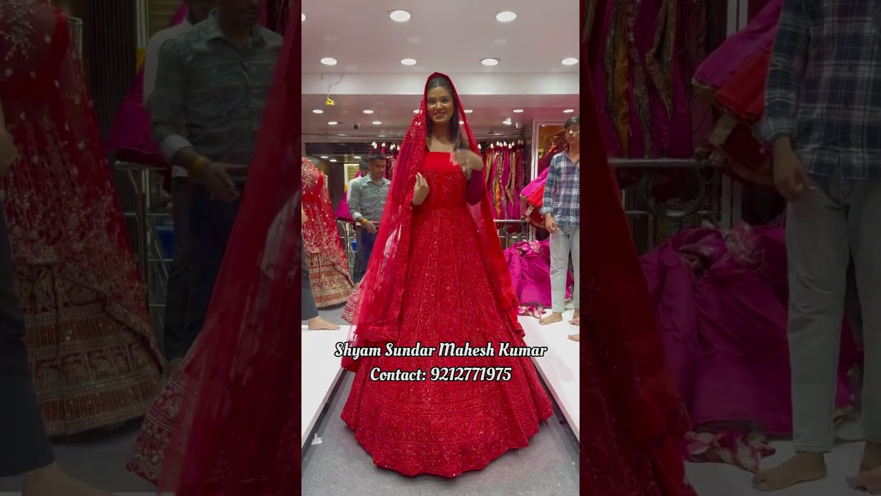 Red Royal Bridal Lehenga Choli😍Shopping in Chandni Chowk