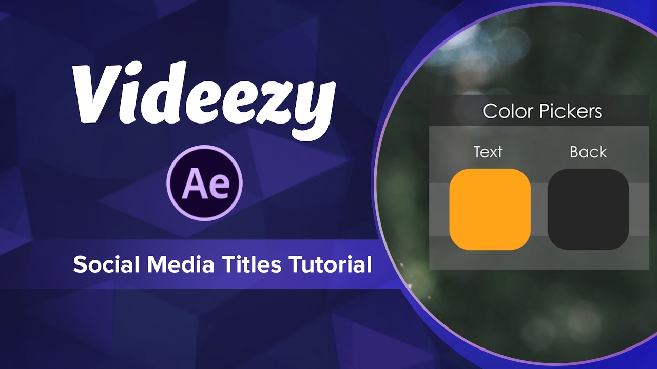 After Effects Tutorial: How to customize our Social Media Titles - YouTube
