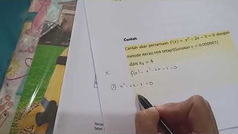 Langkah metode iterasi titik tetap