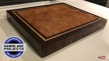 The CHERRY END GRAIN  cutting board with walnut and maple frame