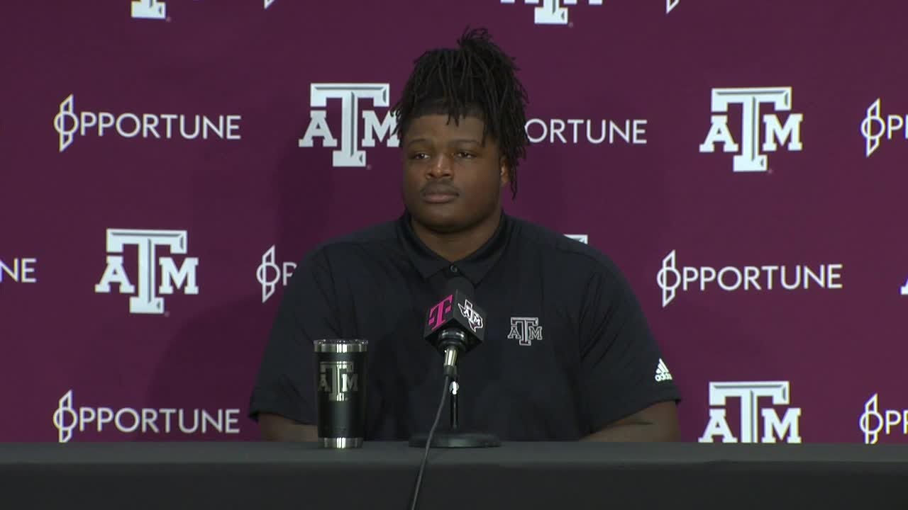 WATCH NOW Texas A&M DT Isaiah Raikes previews game vs. App State YouTube
