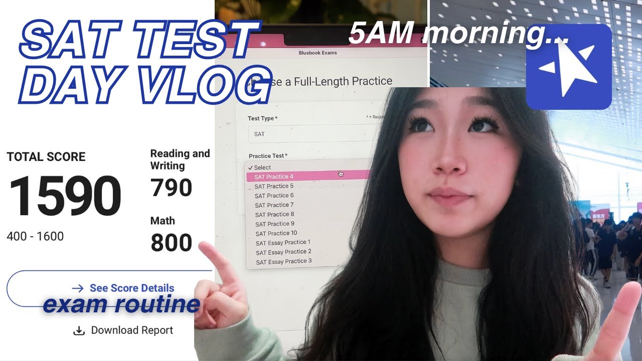 Sat Day Testing MY *SAT TEST DAY* VLOG | stressing, random thoughts, exam routine - YouTube