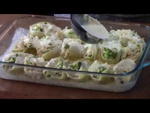 CHICKEN & BROCCOLI ALFREDO STUFFED SHELLS