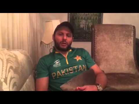 Afridi's message to his Fans after wt20 2016 - YouTube