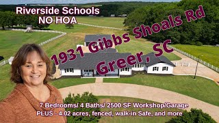 Greer, SC Luxury Home for Sale | 7 Beds, 4 Baths | 4 Acres | 6-Car Garage & In-Law Suite!