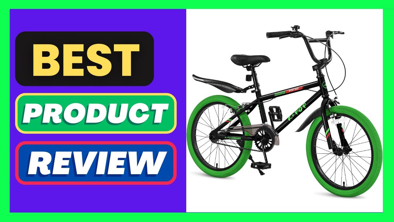 BGGFNZ 20 Inch Kids Bike BMX Style Bike, Girls Boys Bikes Ages 8-12, Single