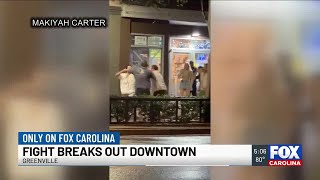 Police: 4 charged after video captures downtown Greenville brawl