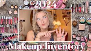 2024 Makeup Inventory // Showing you and counting ALL of my makeup! Did I reduce from last year???