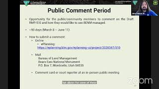 Bears Ears National Monument Draft RMP/EIS Virtual Public Meeting - April 16, 2024