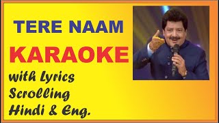 Tere Naam Humne Kiya | KARAOKE - Uditji | Lyrics Scrolling Hindi & Eng. Real Octave Music Academy