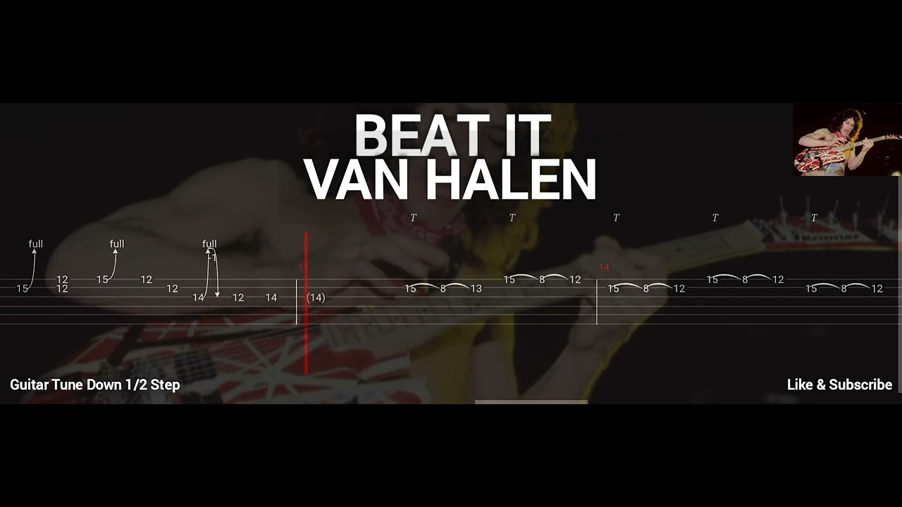 VAN HALEN BEAT IT ( TAB GUITAR ) YouTube