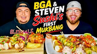MEXICAN SUSHI MUKBANG with Big Guy Appetite & @stevensushi