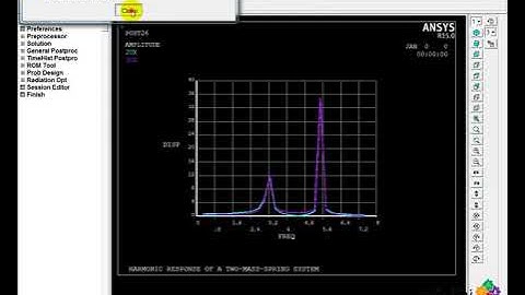 Harmonic Response of a Two Mass Spring System - ANSYS