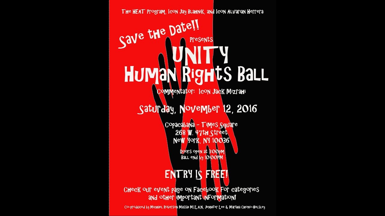 UNITY Human Rights Ball:  Grand Prize Category Requirements