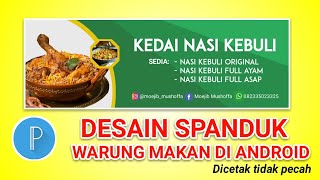 Desain Spanduk Warung Makan di HP aplikasi PixelLab Part 6 - Banners Design on the PixelLab