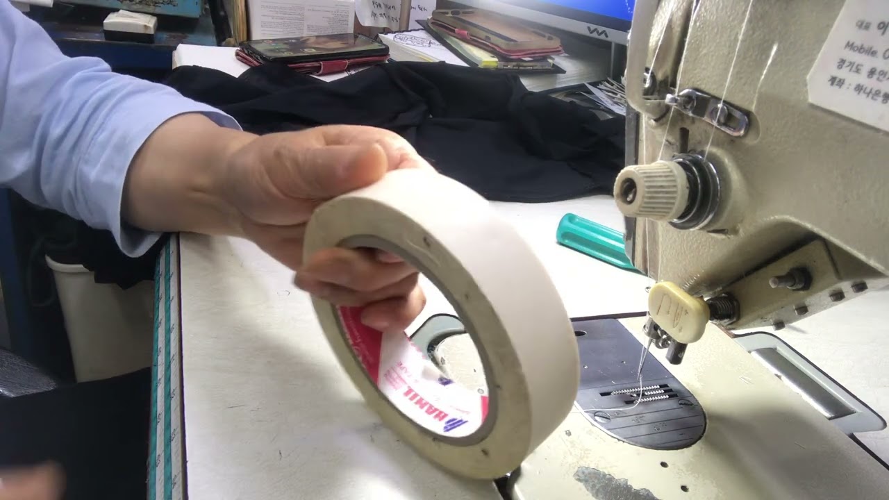 쭉쭉 늘어나는 기능성 원단 쉽게. 박는 방법